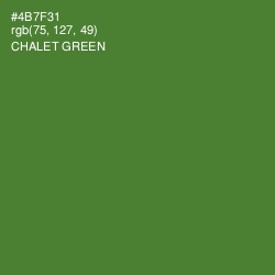 #4B7F31 - Chalet Green Color Image